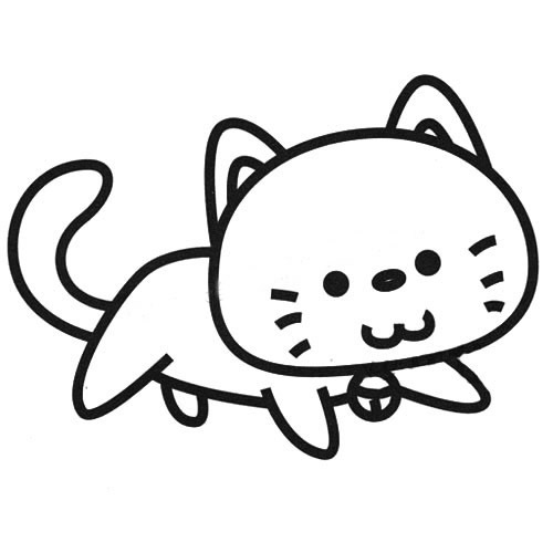 可爱的小猫简笔画图片