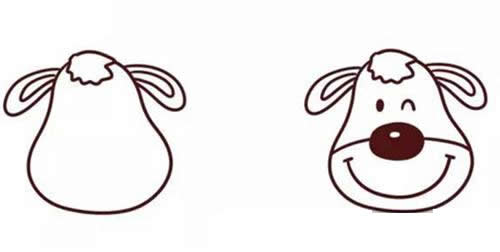 圣诞麋鹿简笔画步骤教程
