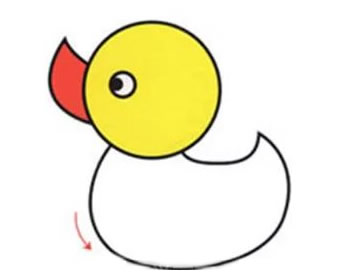 小黄鸭简笔画图片