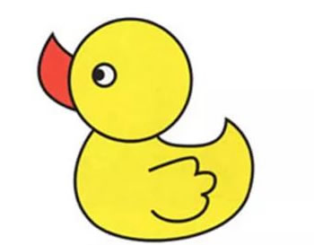 小黄鸭简笔画图片
