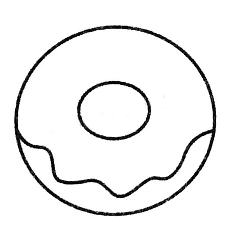 甜甜圈简笔画大全及画法步骤