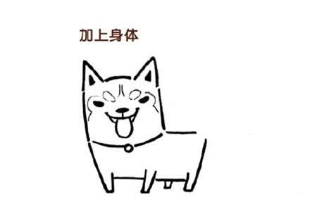 哈士奇简笔画图片