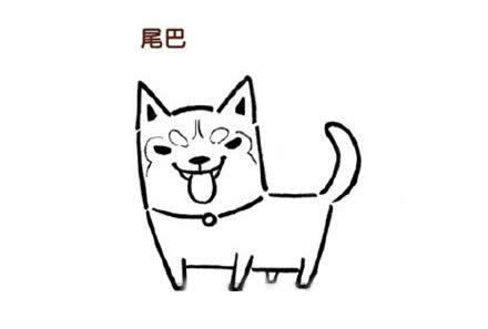 哈士奇简笔画图片