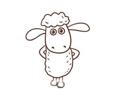 小羊肖恩简笔画教程