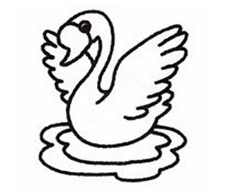 怎么画一只美丽的天鹅