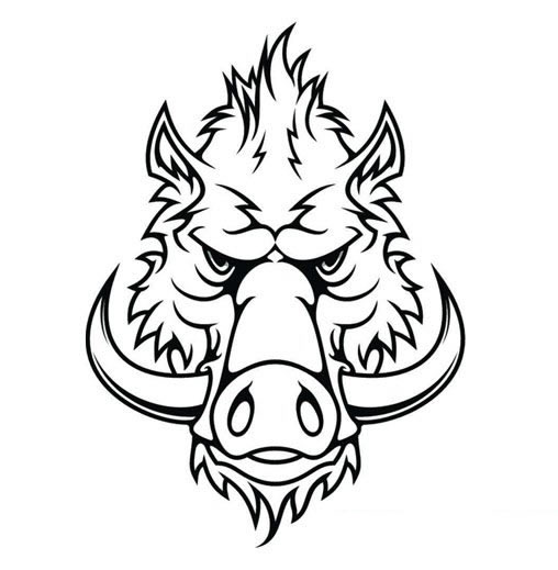 疣猪头怎么画,简笔画疣猪头的画法