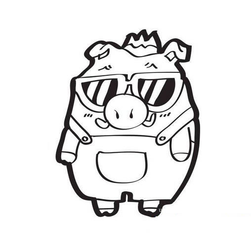 卡通疣猪简笔画,疣猪的卡通画法图片