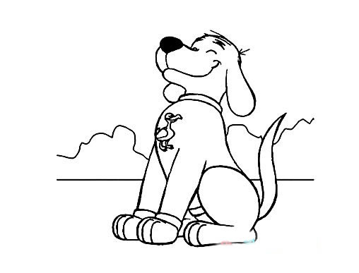 狗狗坐立简笔画怎么画