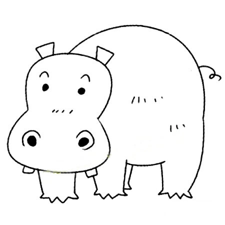 河马简笔画