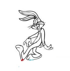 卡通兔八哥简笔画步骤