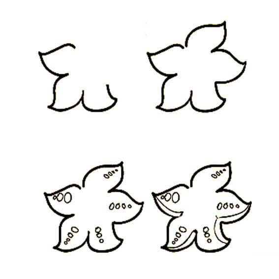 海星如何画简笔画步骤图片大全
