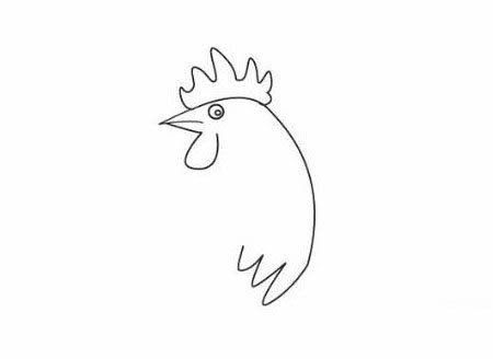 大公鸡的画法图片