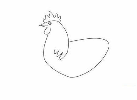 大公鸡的画法图片