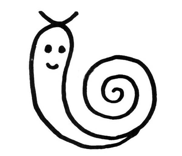 小蜗牛简笔画图片