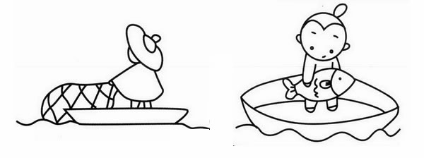 渔夫简笔画