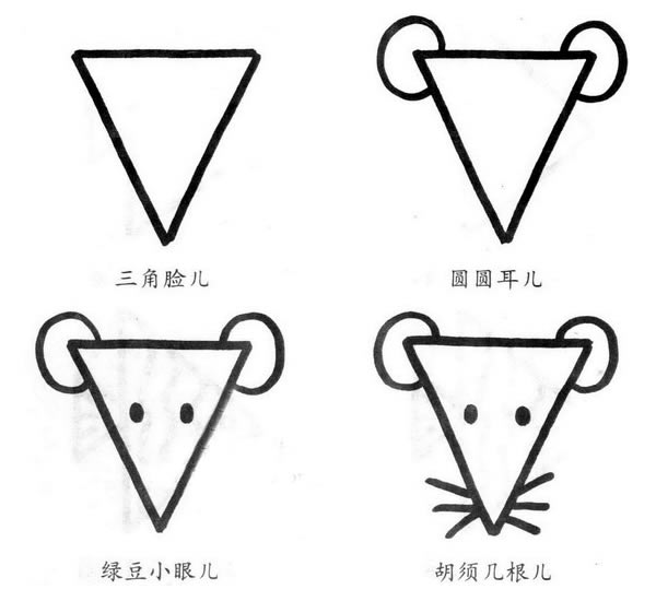 老鼠简笔画图片