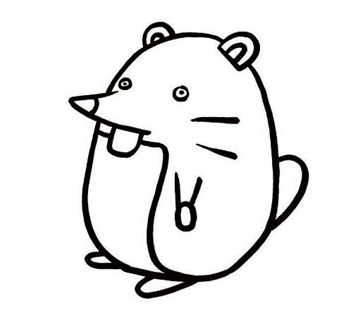 鼹鼠简笔画图片