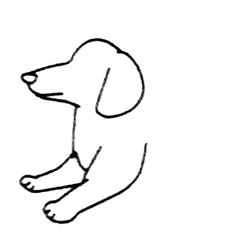 可爱萌物简笔画 小狗简笔画