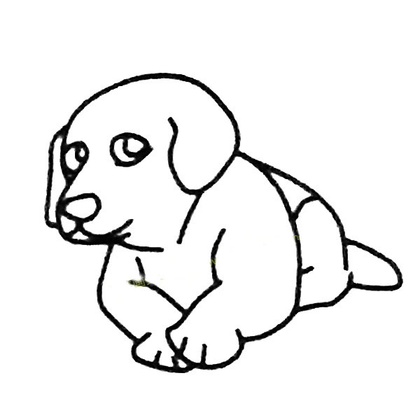可爱萌物简笔画 小狗简笔画