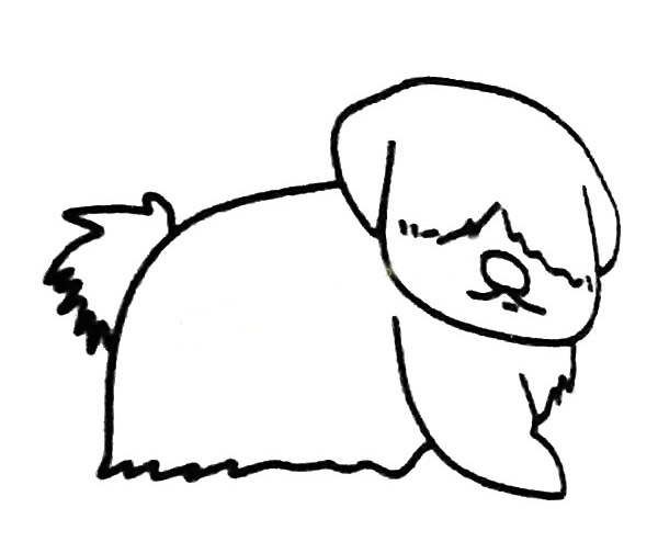 可爱萌物简笔画 小狗简笔画