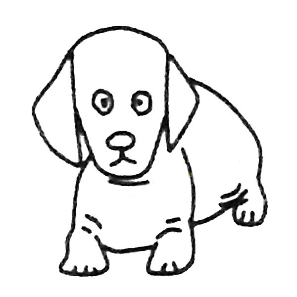 可爱萌物简笔画 小狗简笔画