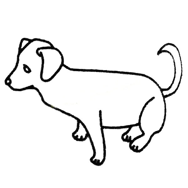可爱萌物简笔画 小狗简笔画