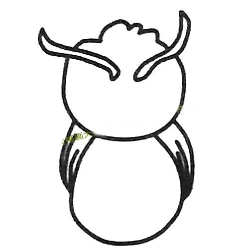 猫头鹰的画法简笔画步骤教程