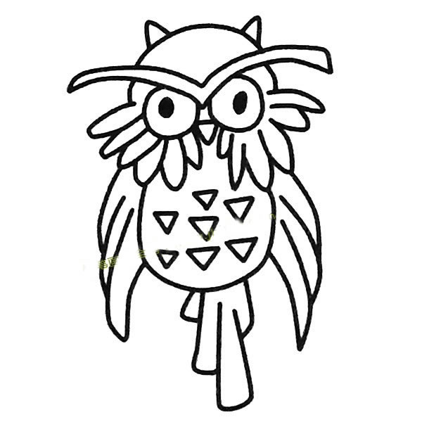 猫头鹰简笔画图片