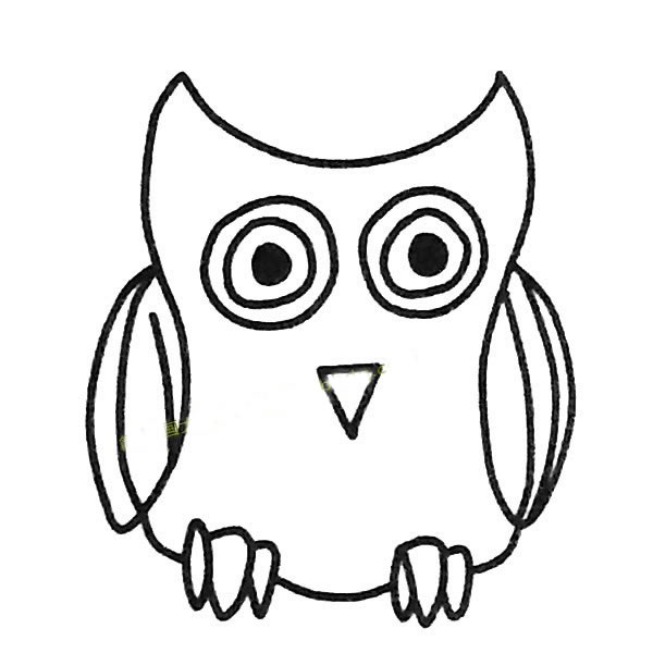 猫头鹰简笔画图片