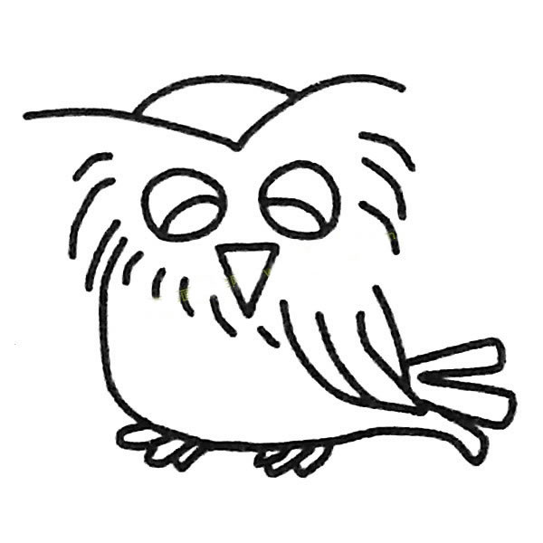 猫头鹰简笔画图片