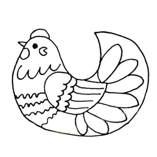 母鸡简笔画图片