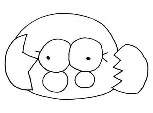 小鸡的简笔画图片