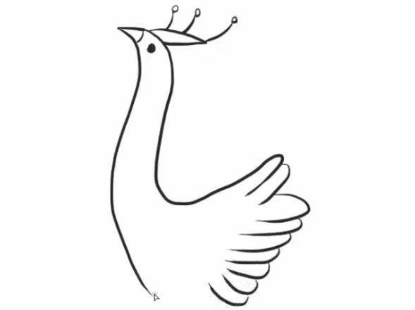 怎么画孔雀简笔画步骤教程