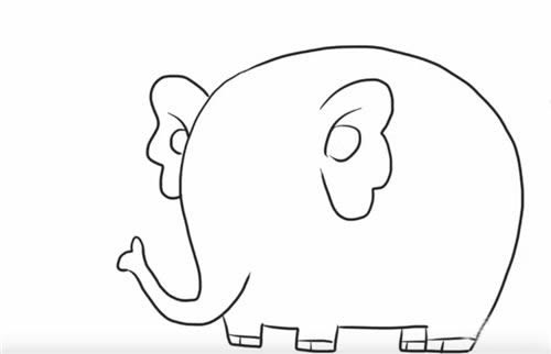 大象简笔画图片
