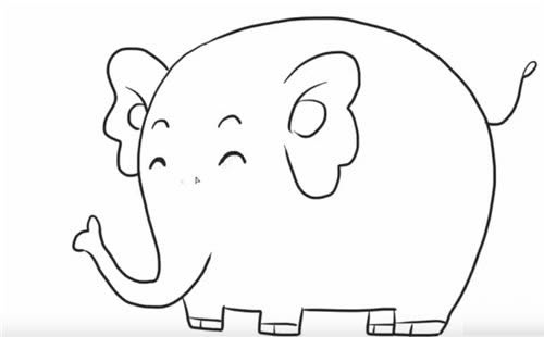 大象简笔画图片