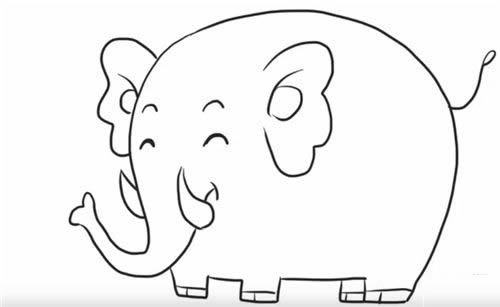 大象简笔画图片