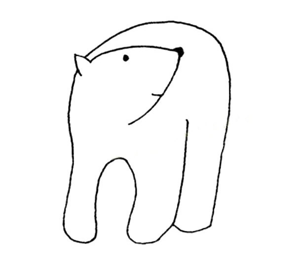 四张简单的北极熊简笔画图片