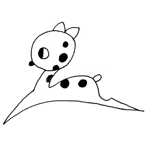 一组可爱的梅花鹿简笔画图片