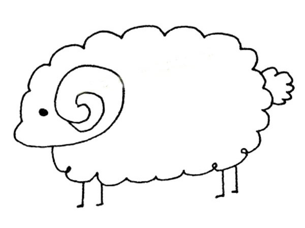 简单的绵羊简笔画图片
