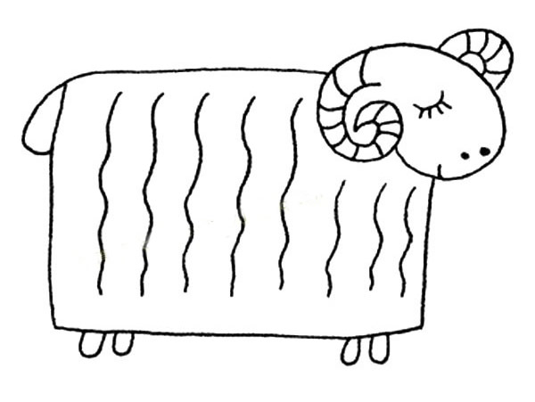 简单的绵羊简笔画图片