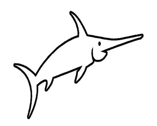 大马林鱼简笔画图片