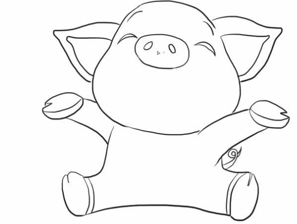 小猪简笔画怎么画