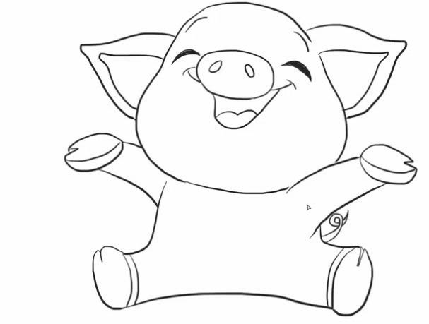 小猪简笔画怎么画