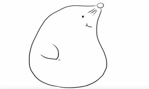 小鼹鼠简笔画教程
