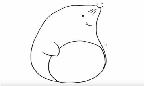 小鼹鼠简笔画教程