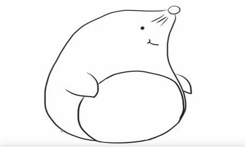小鼹鼠简笔画教程