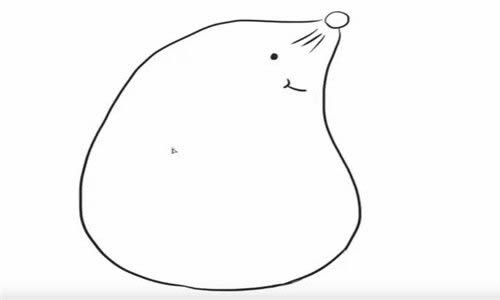 小鼹鼠简笔画教程