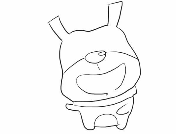 卡通小狗简笔画
