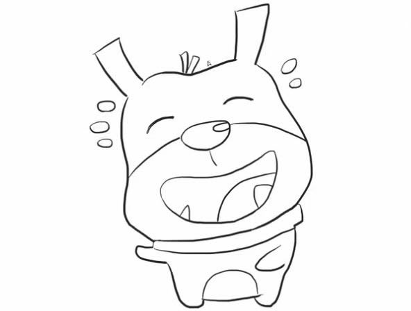 卡通小狗简笔画