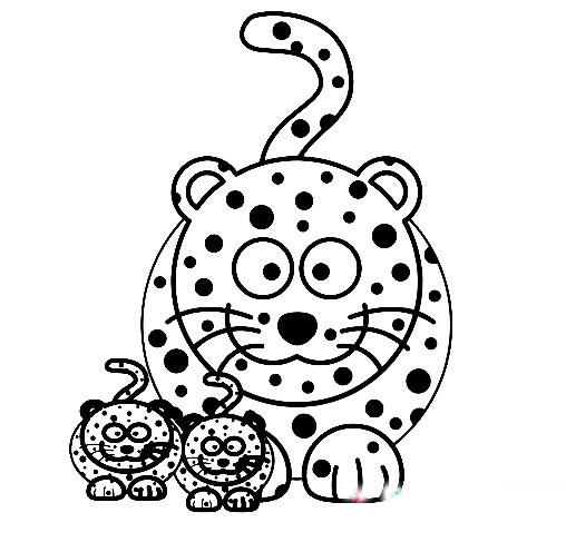 美洲豹怎么画,儿童简笔画美洲豹的画法